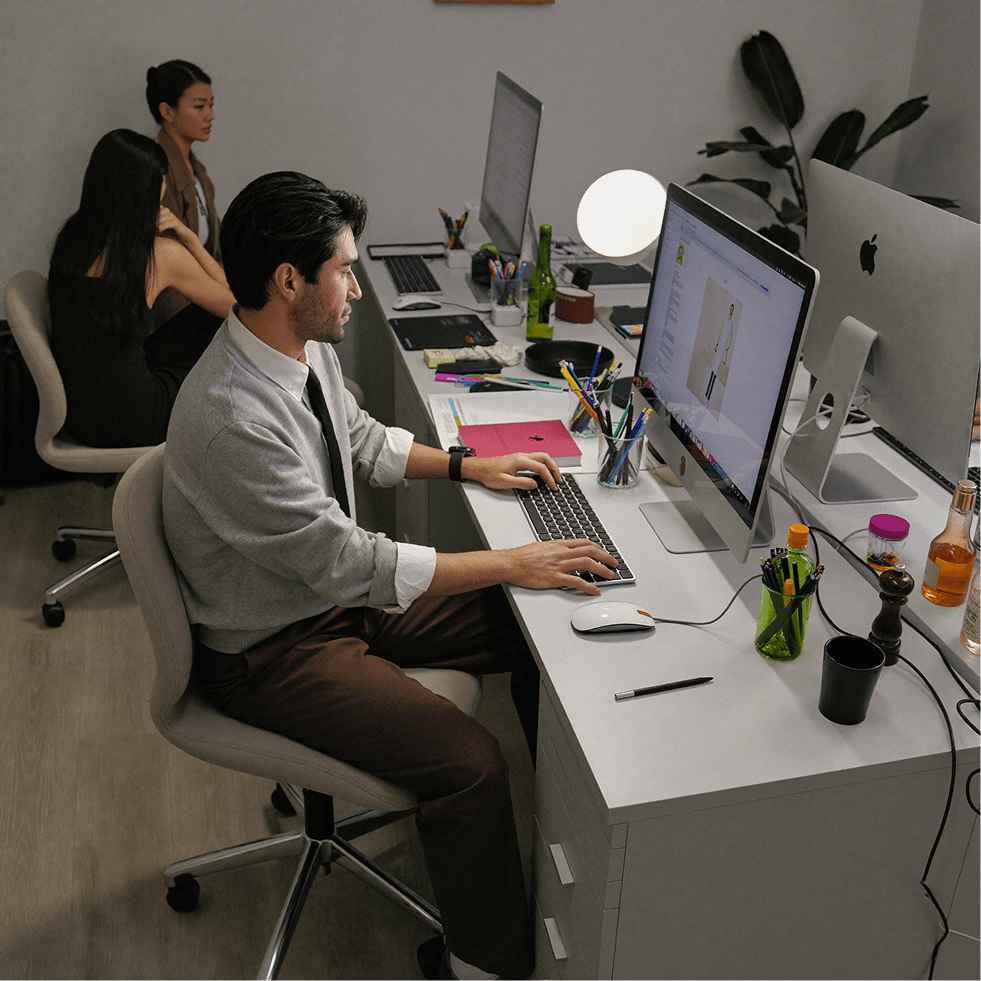 Operations team reviewing analytics